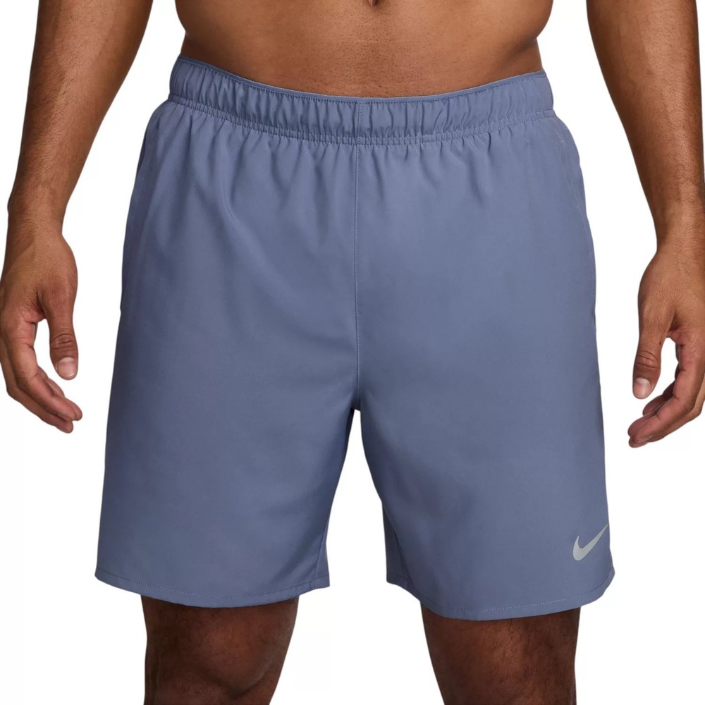 Nike Challenger Men Running Shorts Blue Dri-FIT 7 Inch Length Size M
